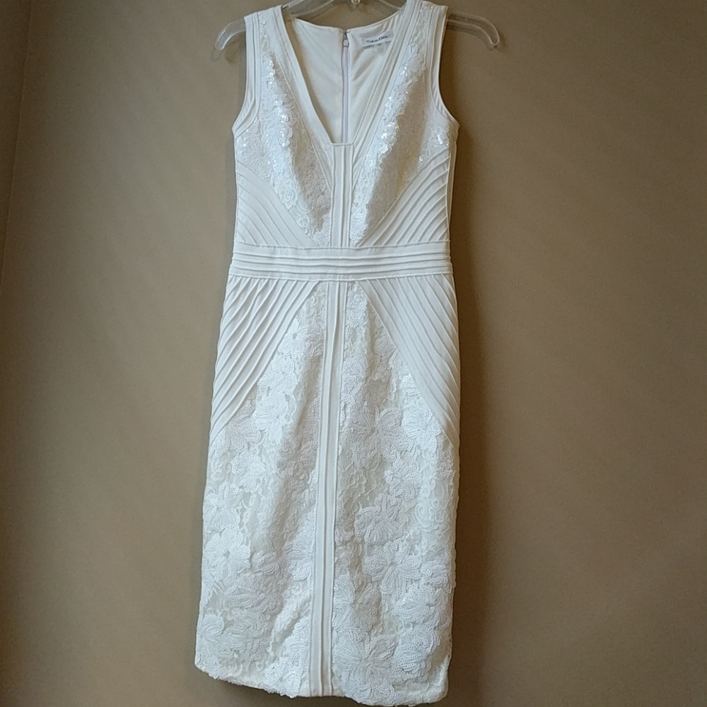 Calvin Klein White Sequin Dress